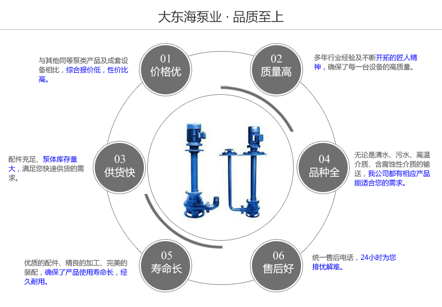 大東海泵業(yè)YW型無堵塞液下泵質(zhì)量保證圖